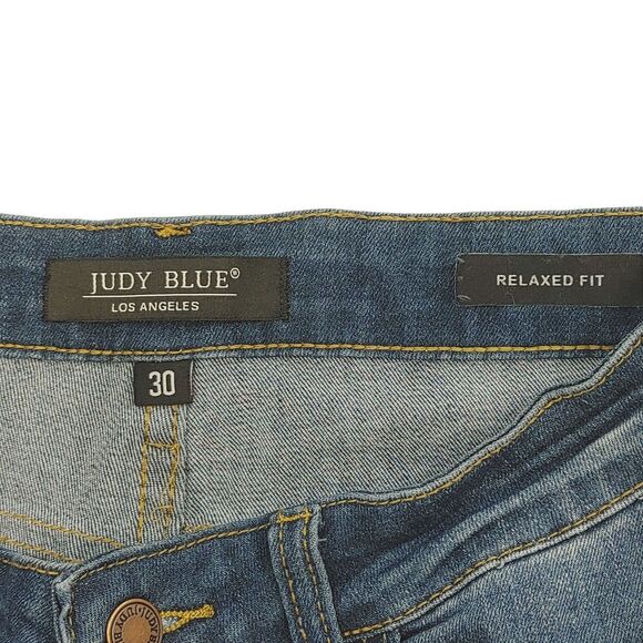 Judy Blue Jeans Women’s SZ 30 Blue Stretch Relaxed Medium Wash Style # JB82102DK - Picture 8 of 16